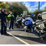 MotoWales Advanced Riding - client and instructor discussing observations.