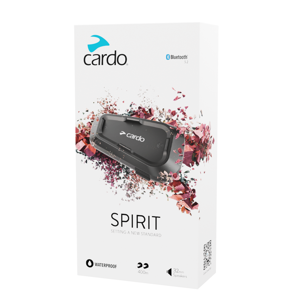 Shop Cardo Spirit Duo from MotoWales. Cardo Spirit Duo is a motorcycle communication system supplied with two complete systems. It combines clear rider com.